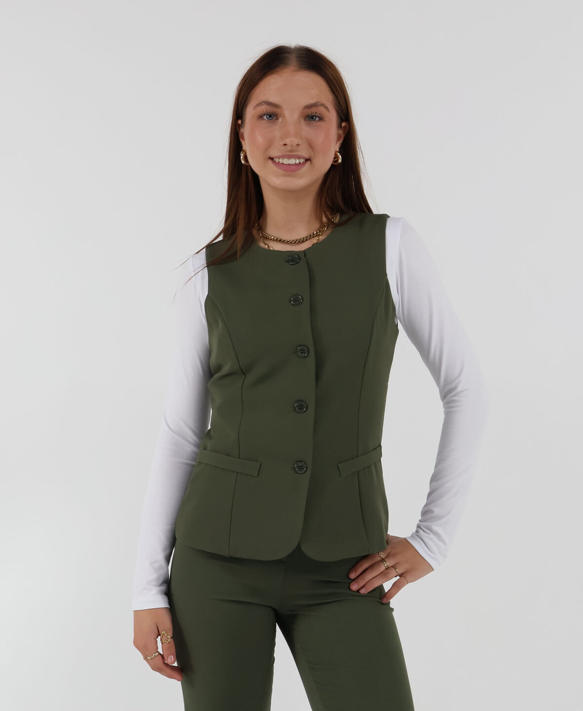 Sanne Gilet Khaki