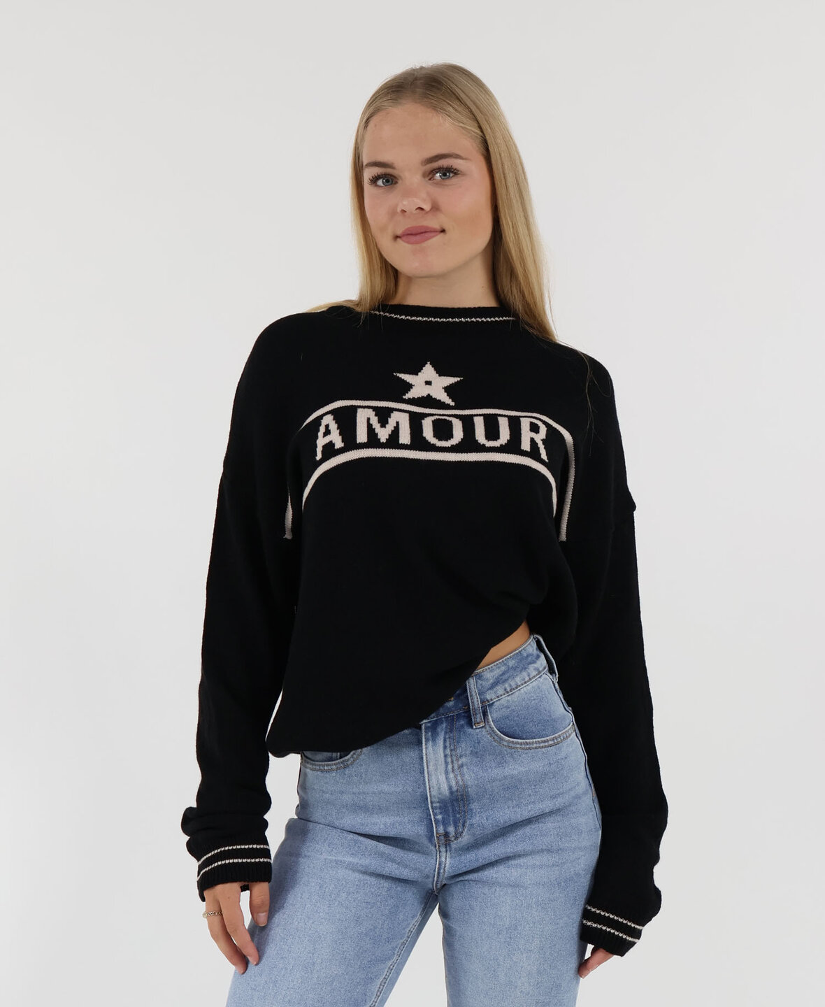 Amour Sweat Black/Beige