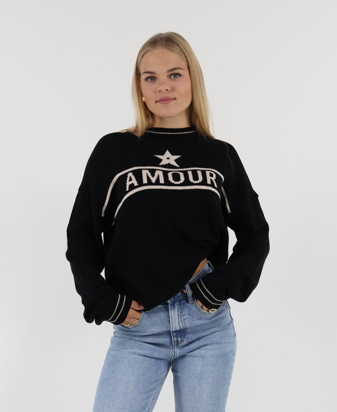 Amour Sweat Black/Beige