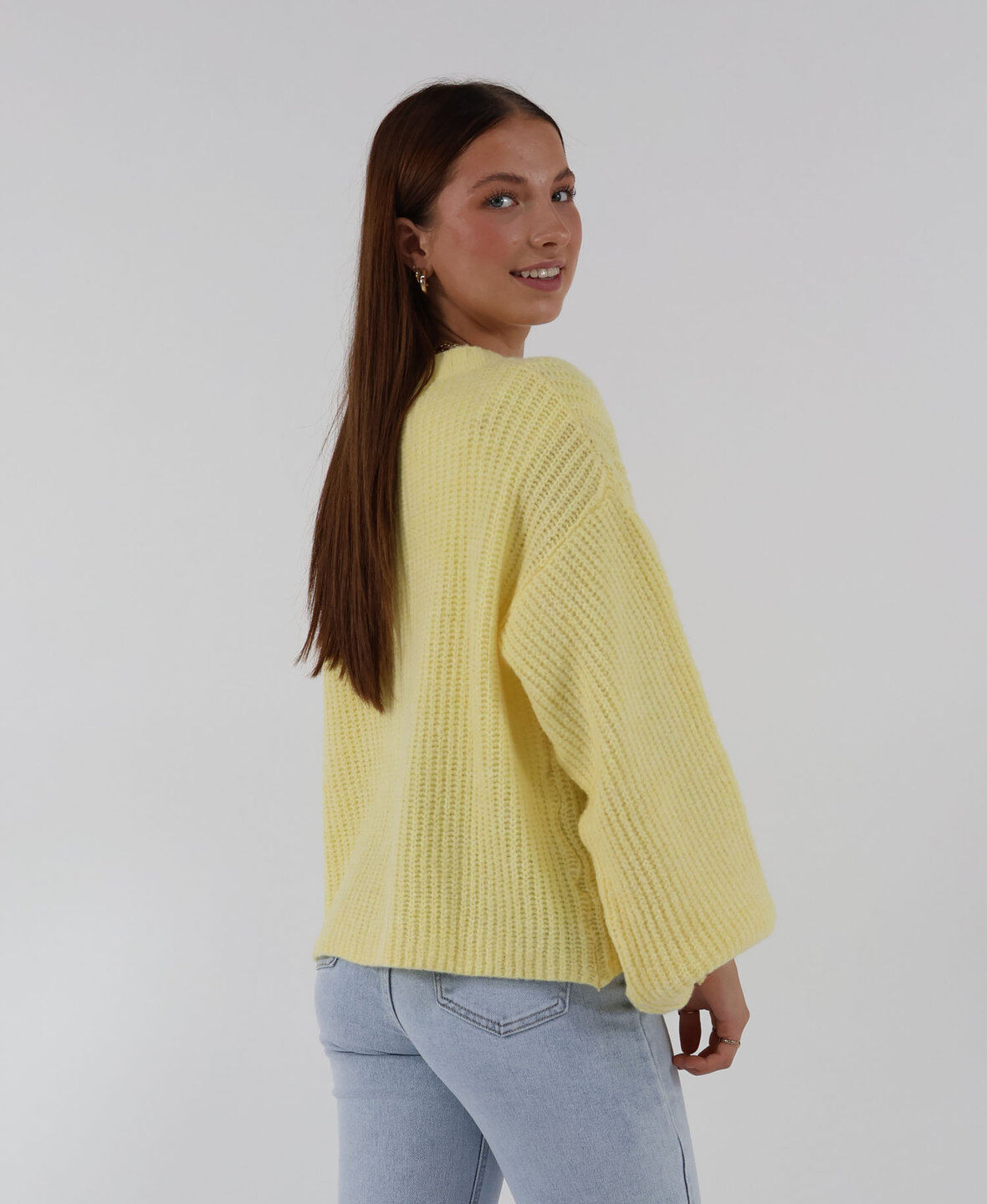 Knit Cardigan Yellow