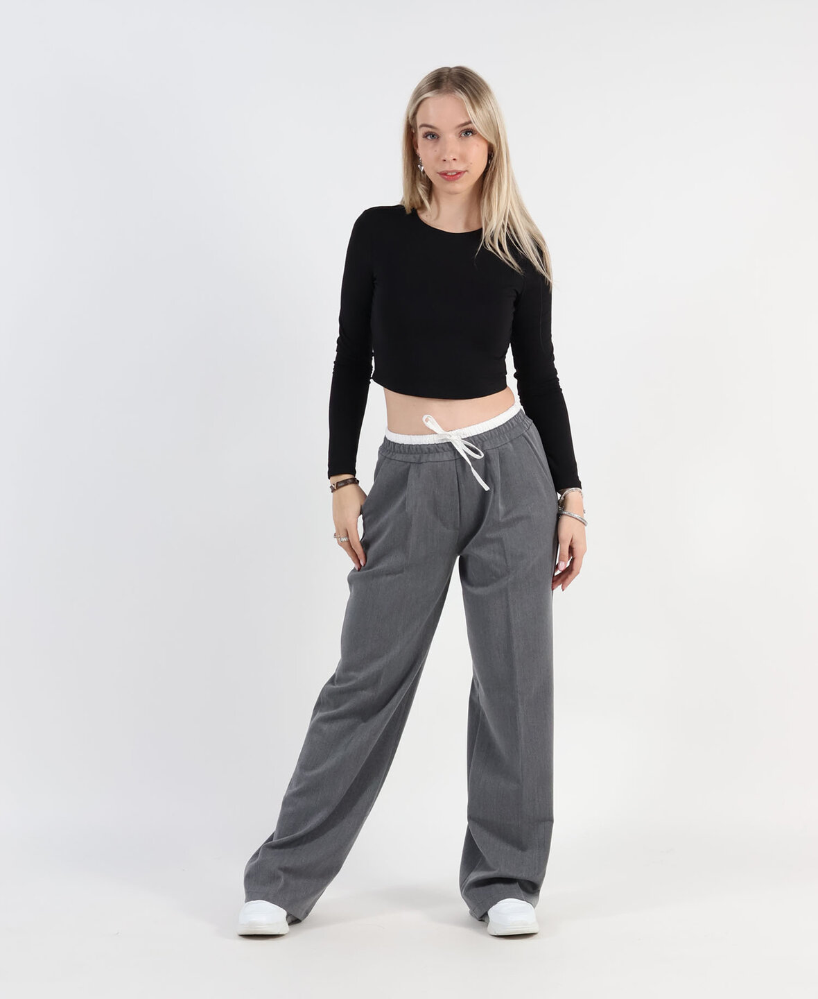 Wide Leg Boxer Pants Grey (REGULAR)