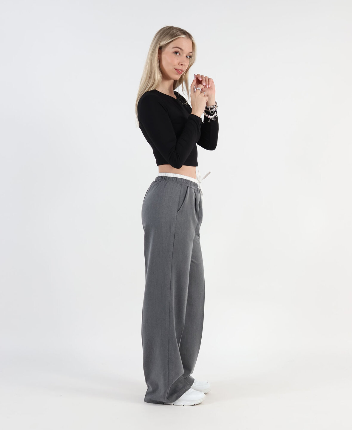 Wide Leg Boxer Pants Grey (REGULAR)