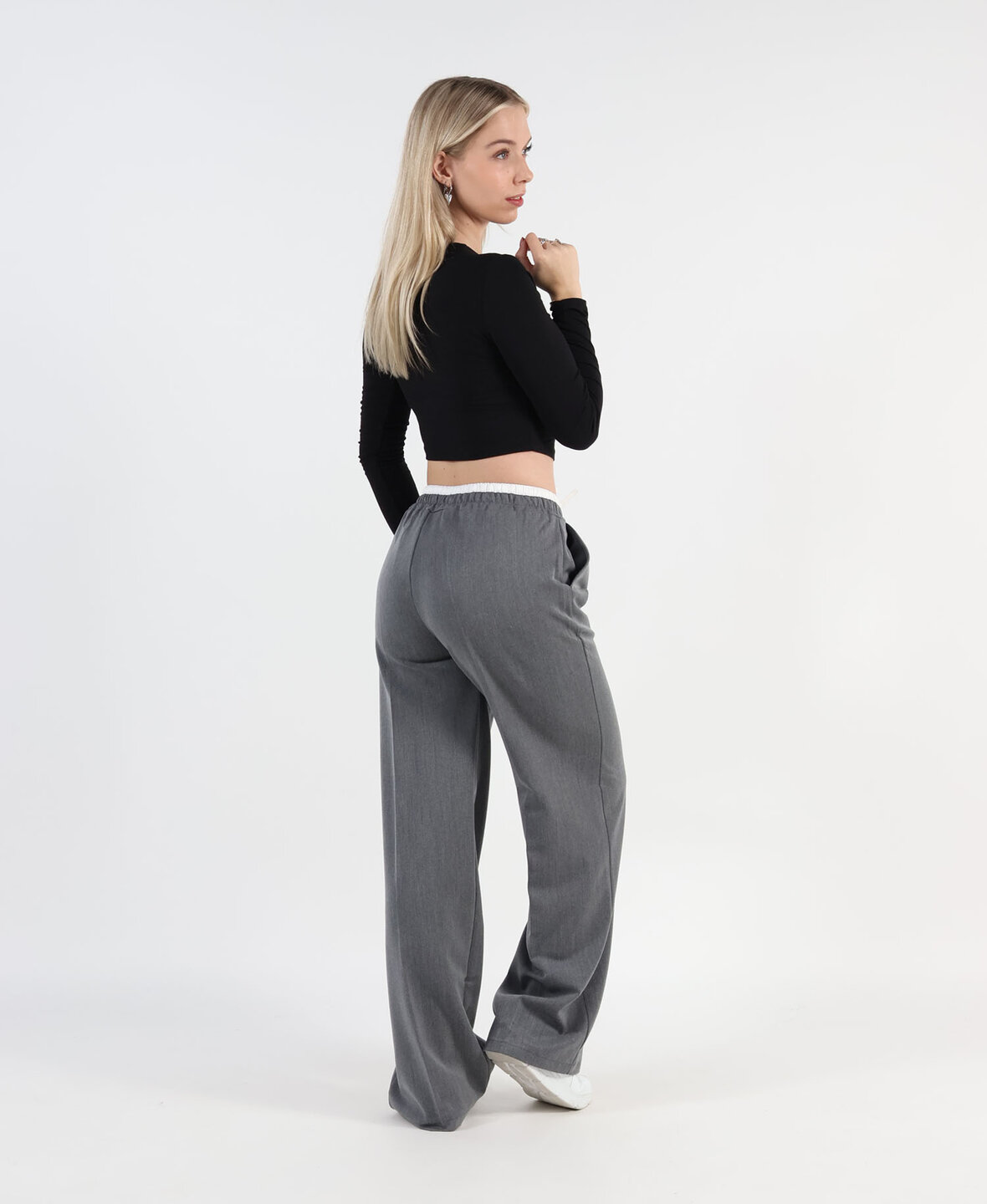 Wide Leg Boxer Pants Grey (REGULAR)