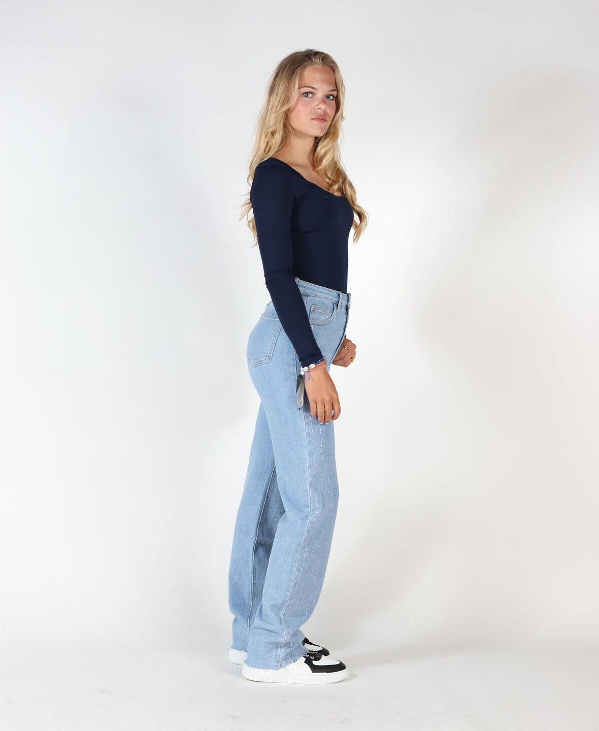 Sparkle Diamond Straight Leg Jeans Blue 2072 (REGULAR)