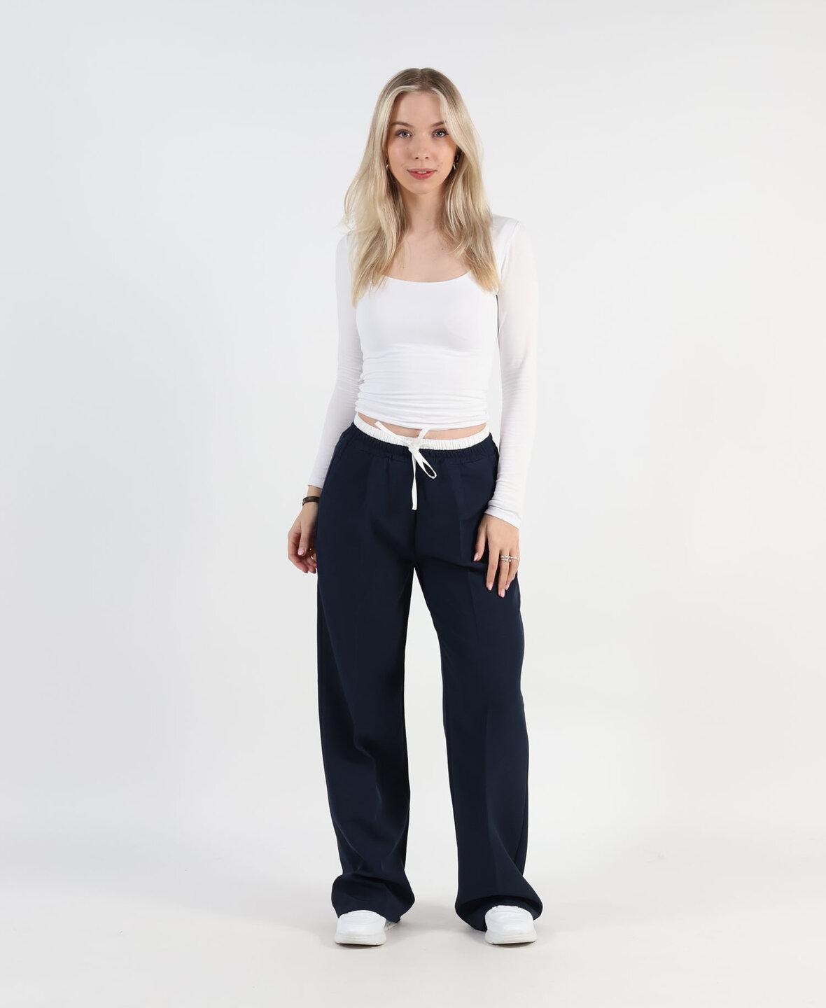 Wide Leg Boxer Pants Navy Blue (REGULAR)