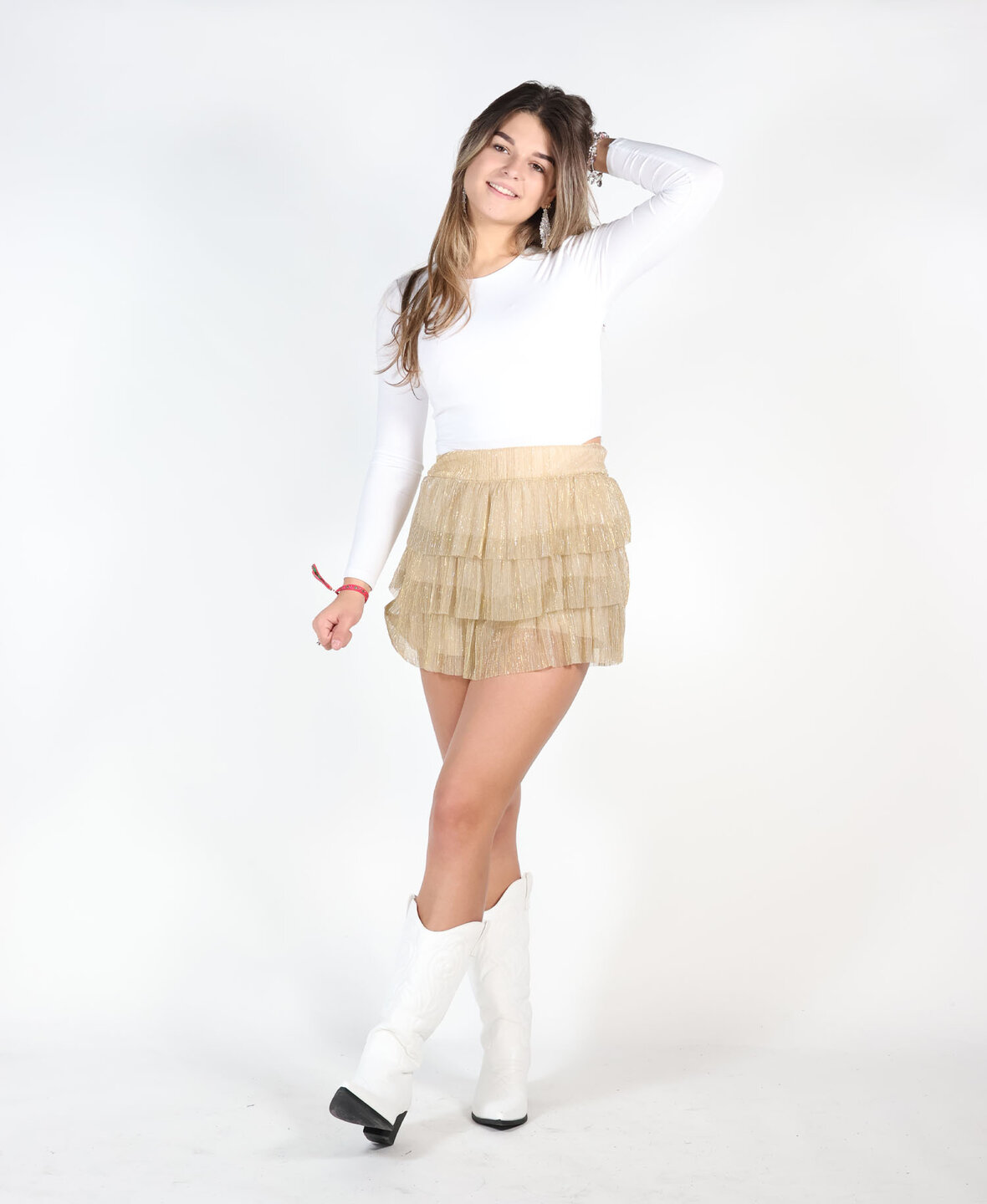 New York Sparkle Skort Gold