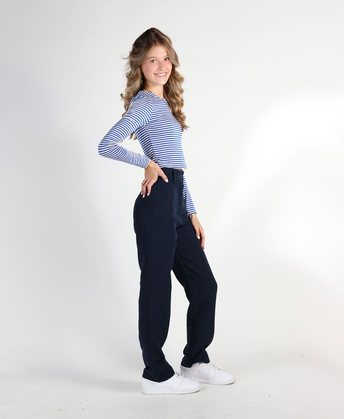 Sanne Pants Navy Blue (PETITE)