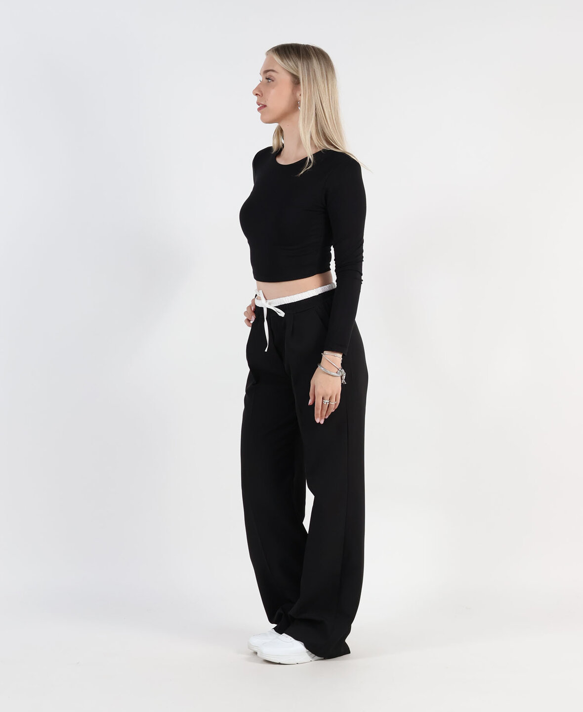 Wide Leg Boxer Pants Black (REGULAR)