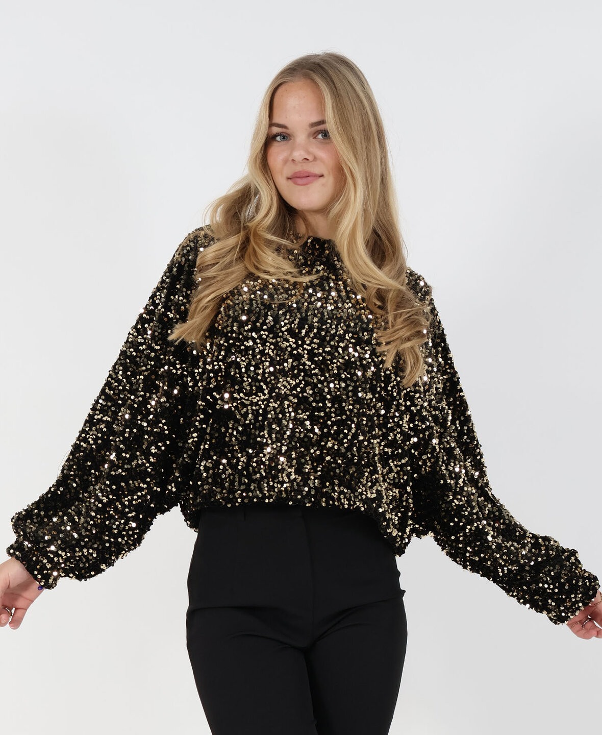 Sparkle Sequin Top Gold