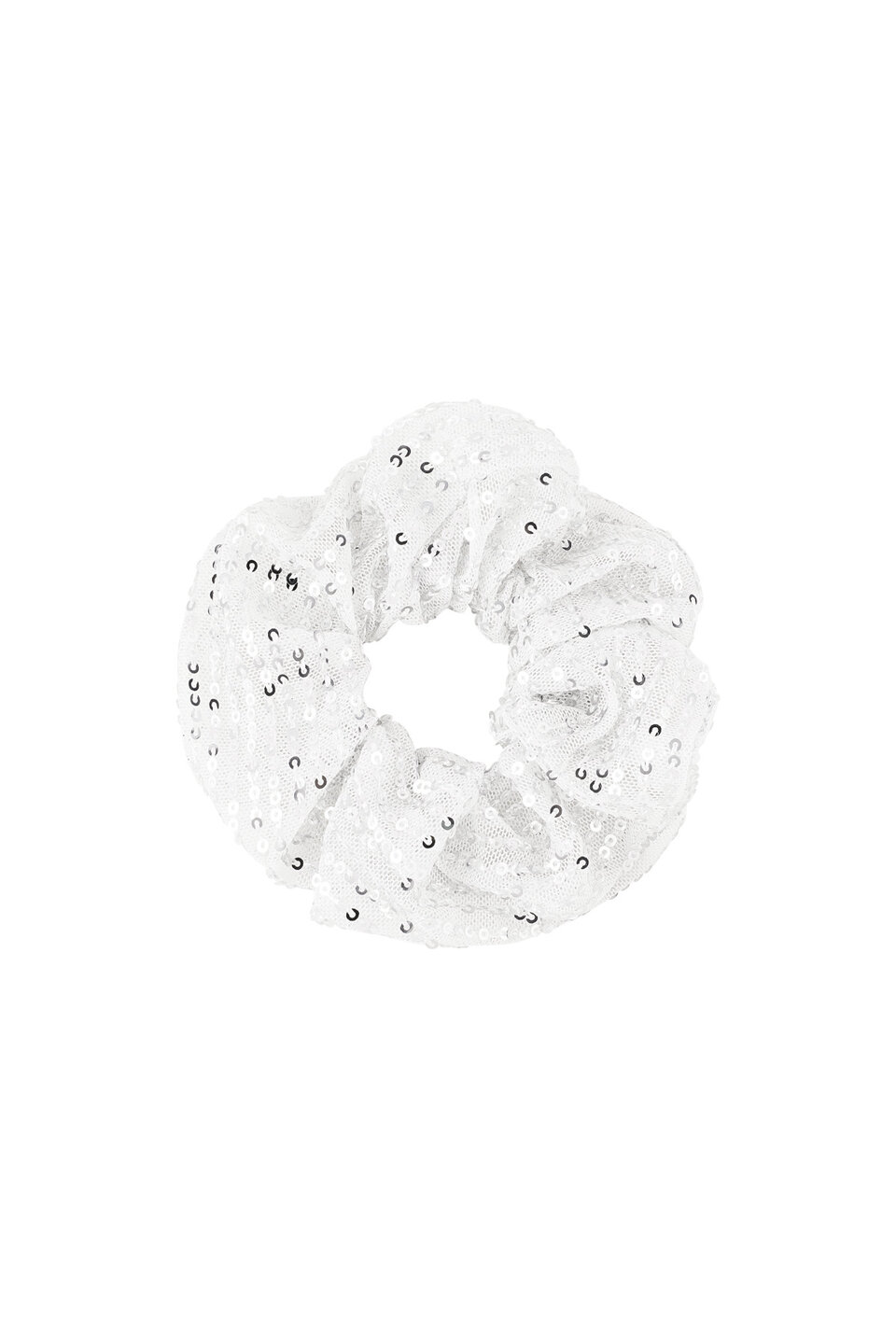 Glitter Scrunchie Silver