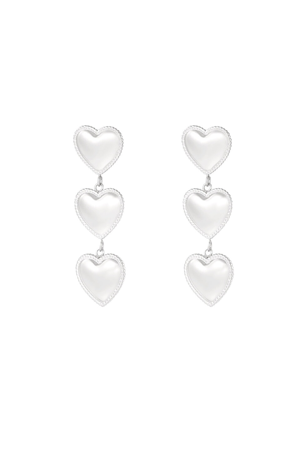 Love you three times more Earrings Silver