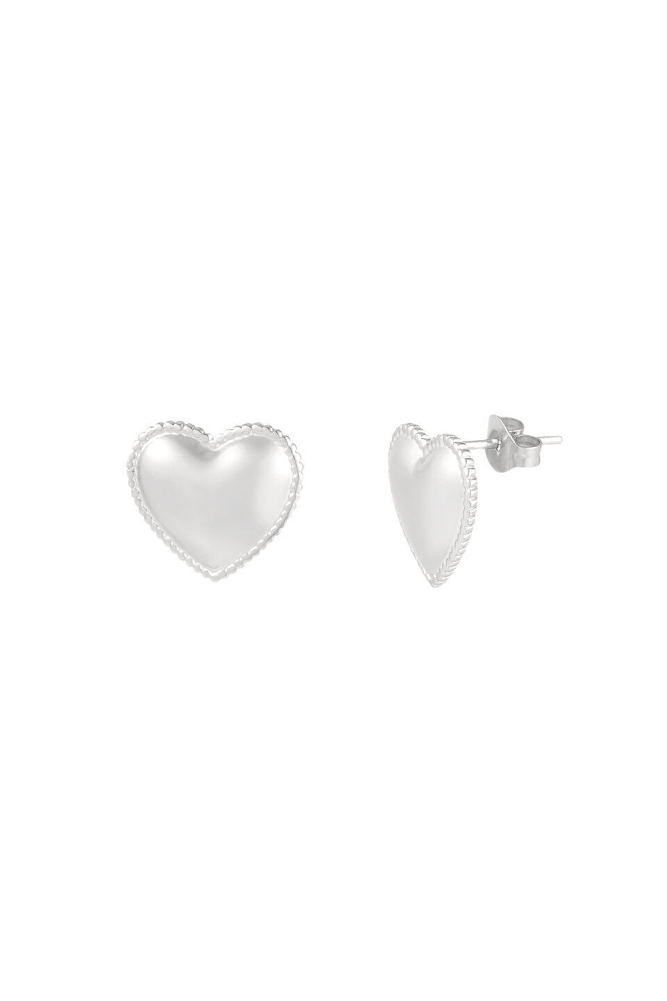 Small Hearts Studs Earrings Silver