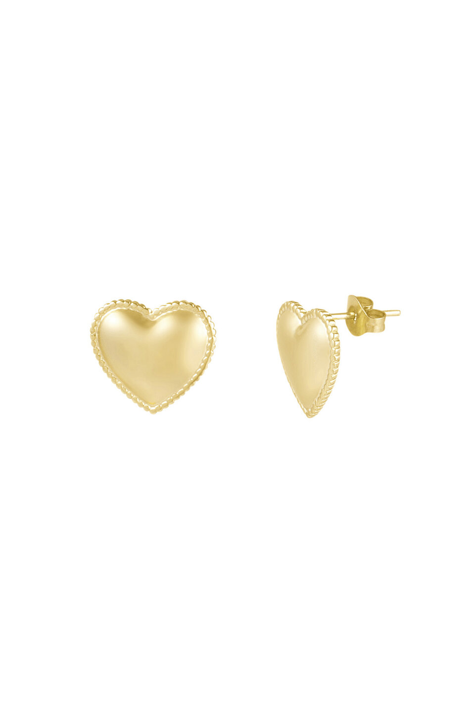 Small Hearts Studs Earrings Gold