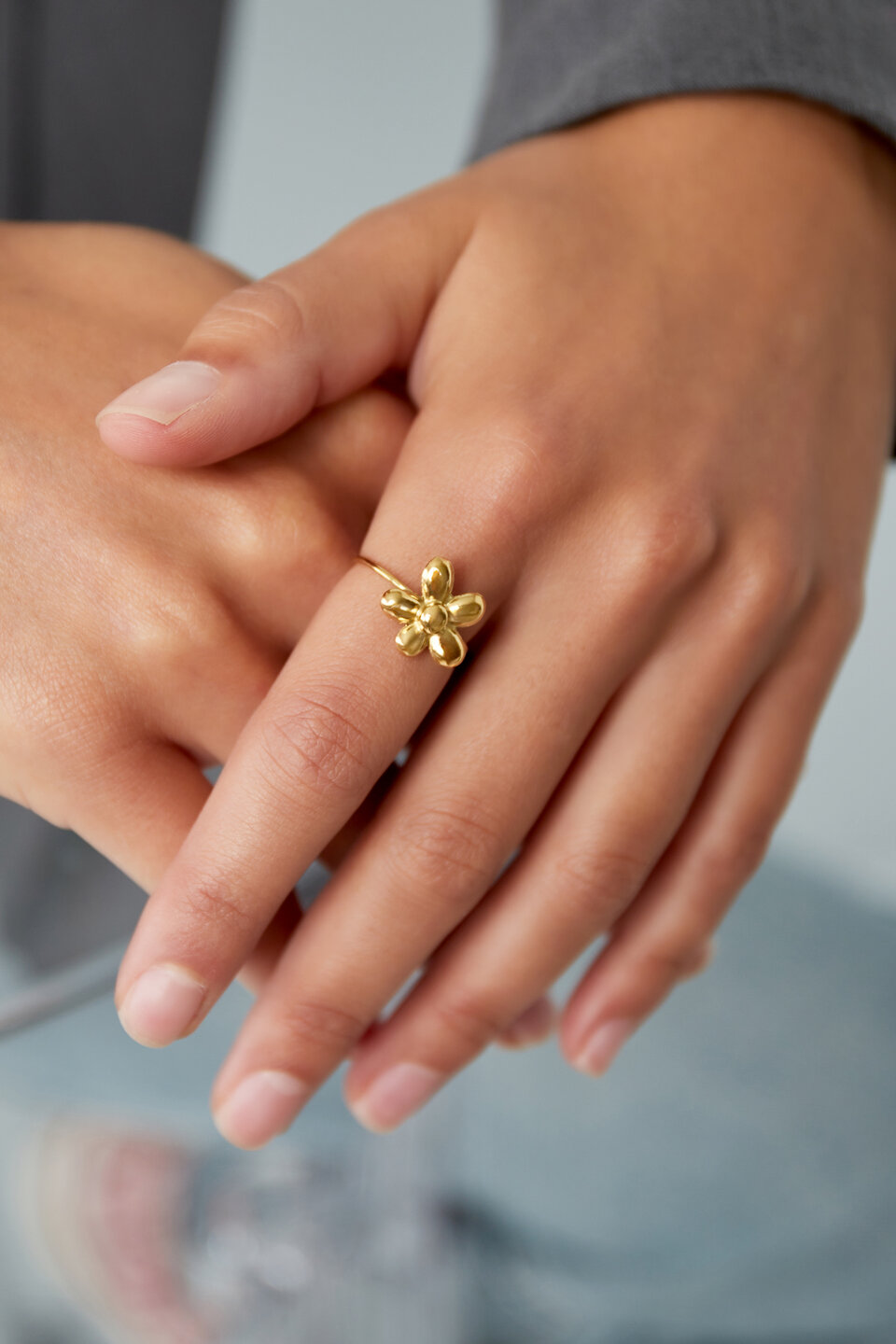 Flower Ring Silver