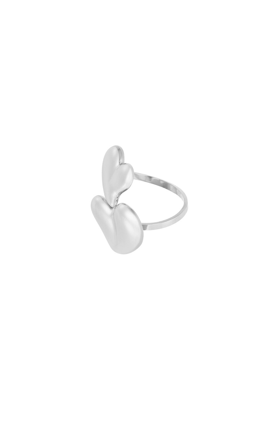 Double Love Ring Silver