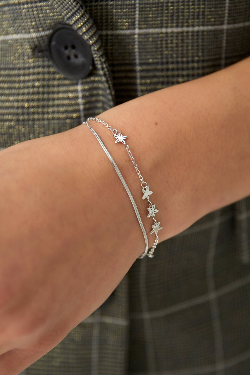 Stars Layer Bracelet Silver