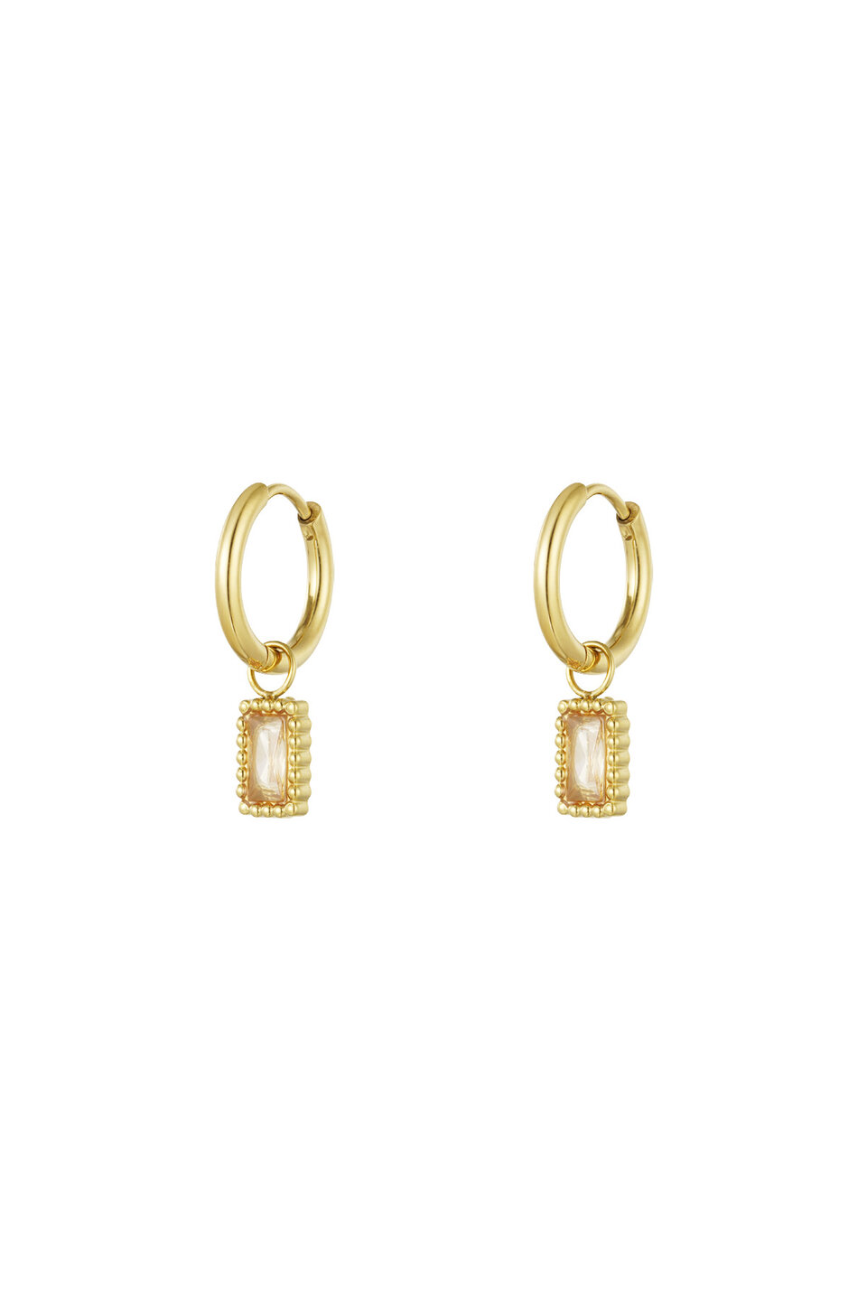 Classy Sparkle Champagne Earrings Gold