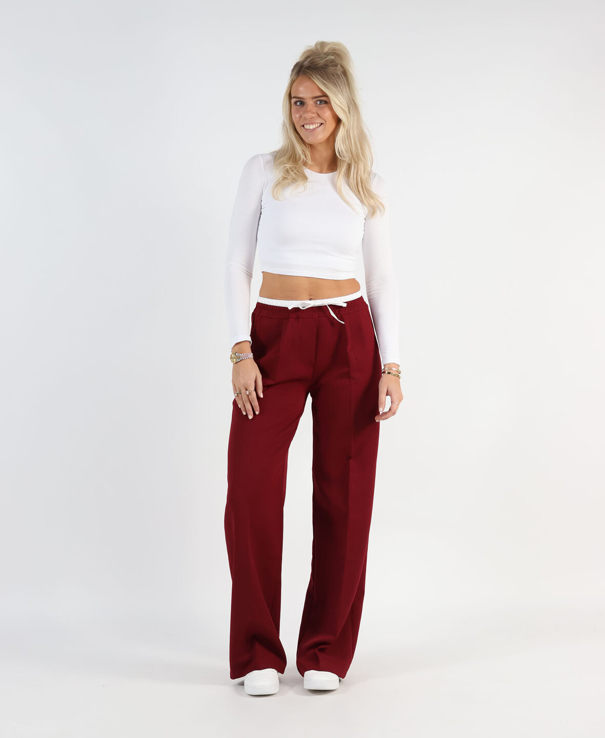 Wide Leg Boxer Pants Bordeau (TALL)