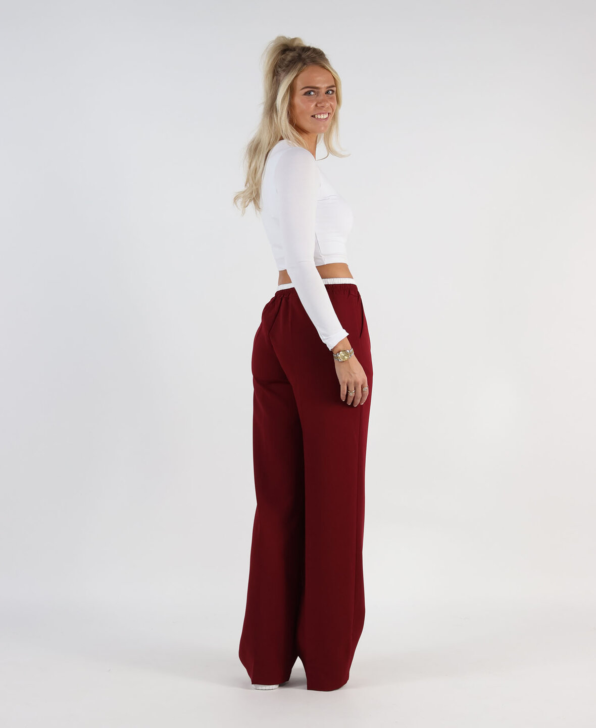 Wide Leg Boxer Pants Bordeau (TALL)