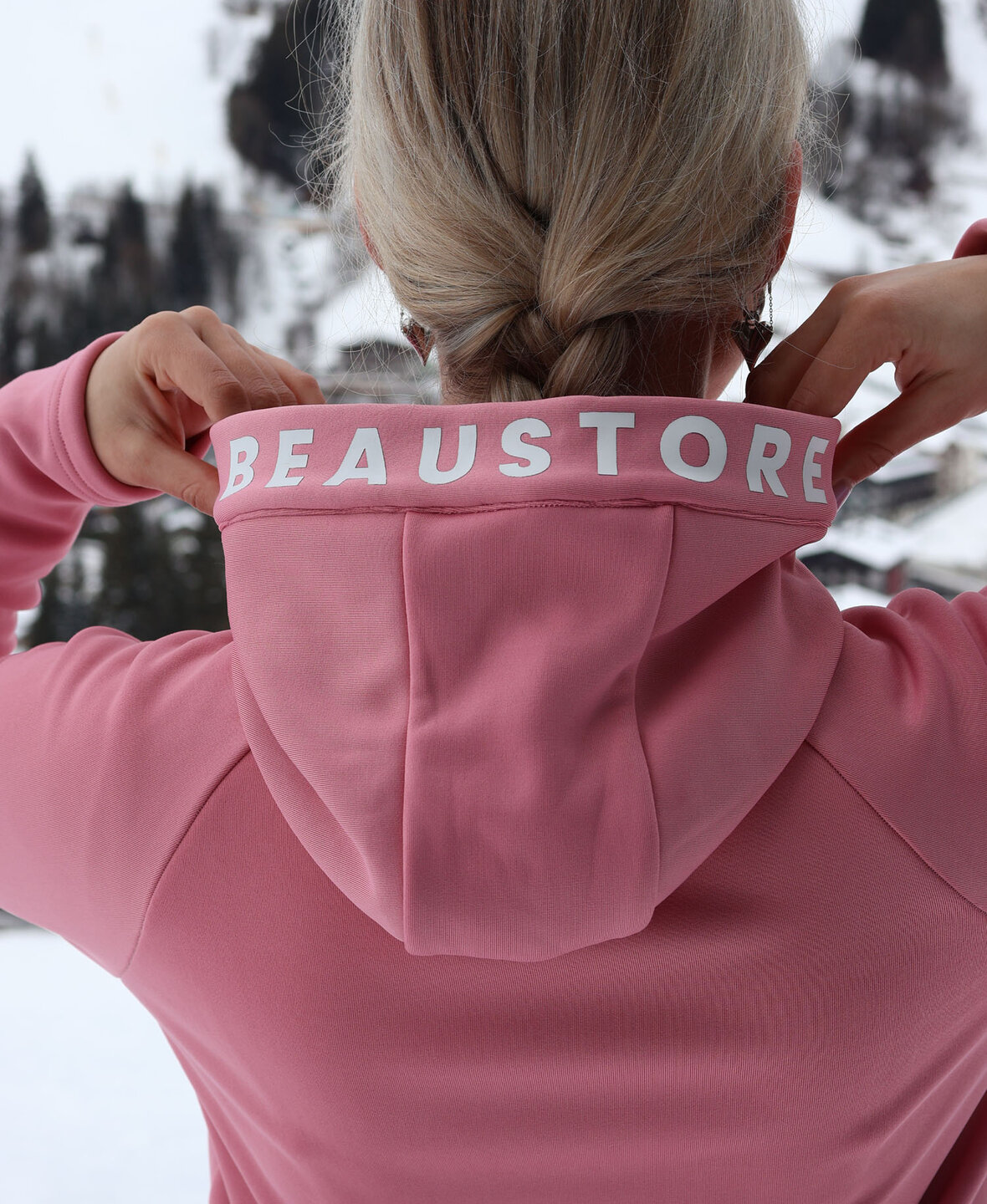 BeauStore Zip Hood Pink