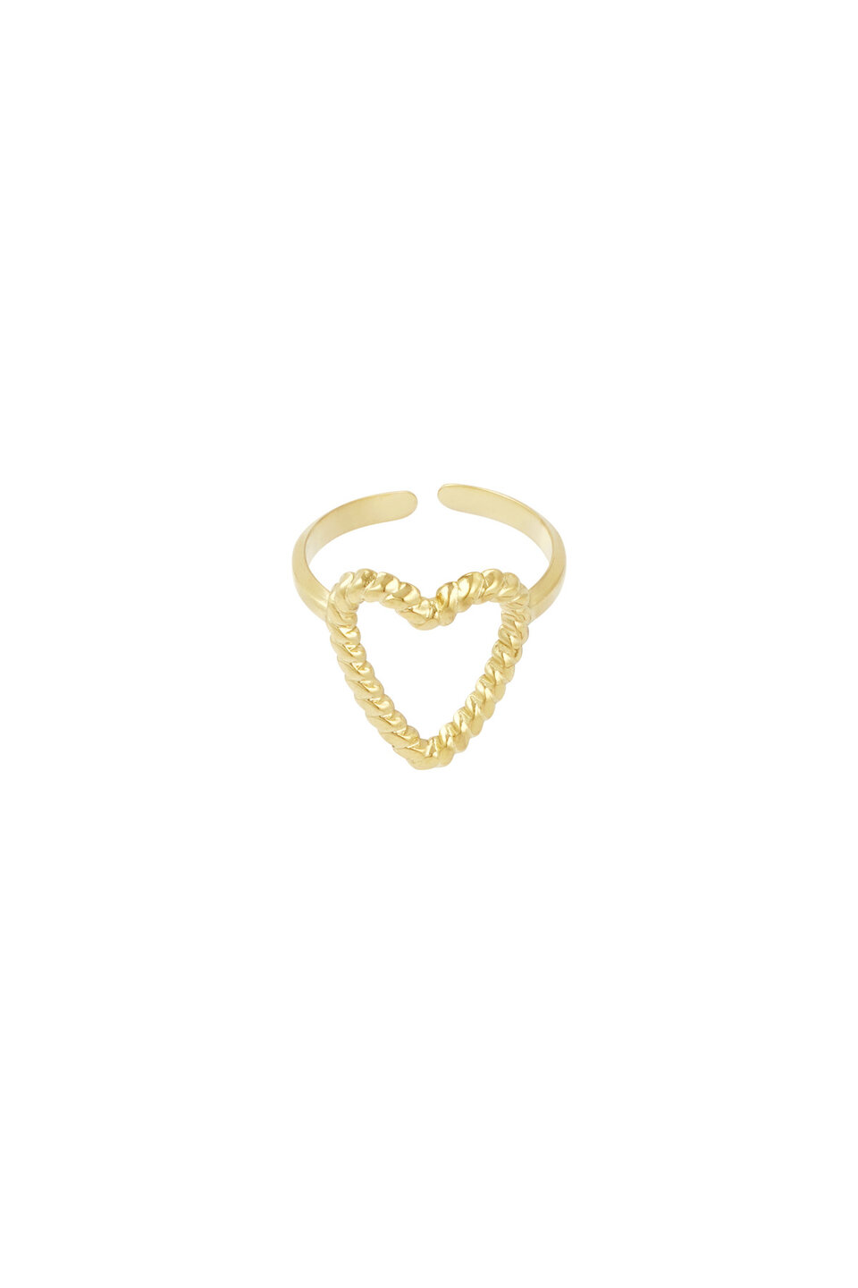 Twisted Heart Ring Gold