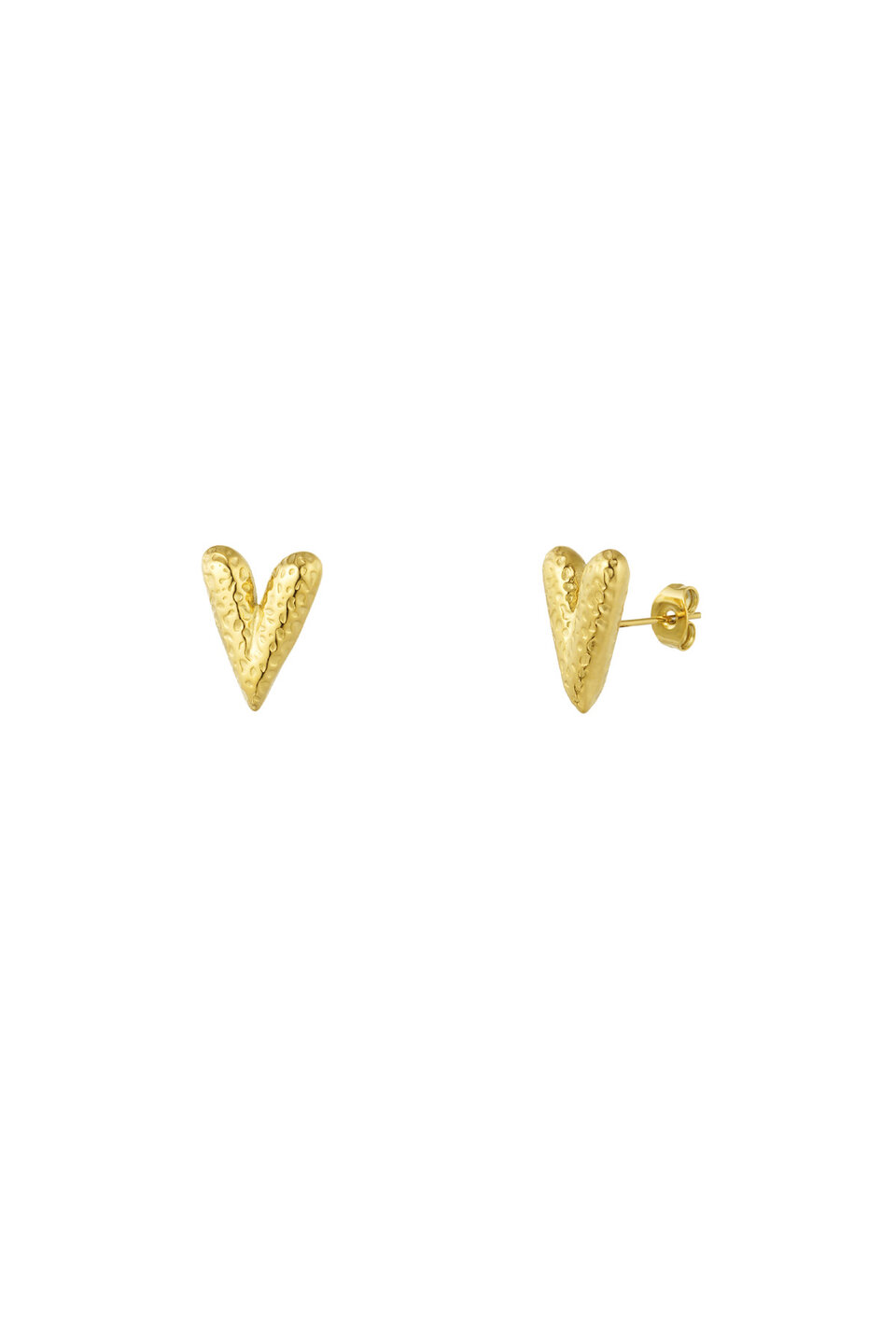 Earring Rounded heart gold