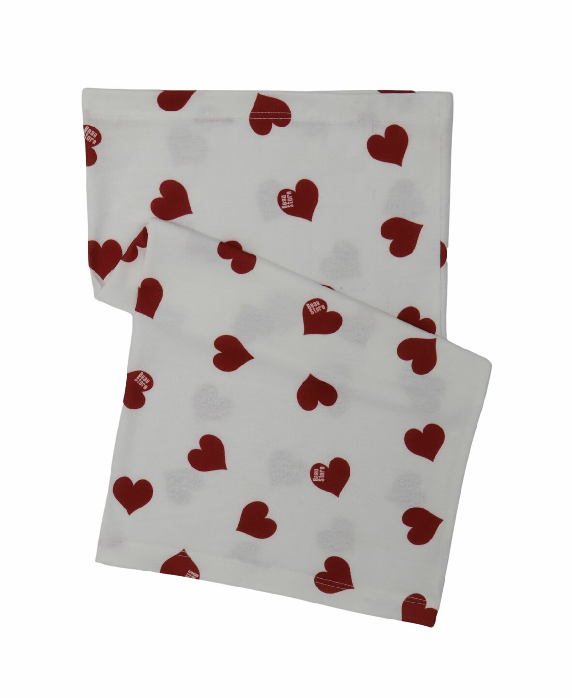 All over Hearts Neckwarmer White