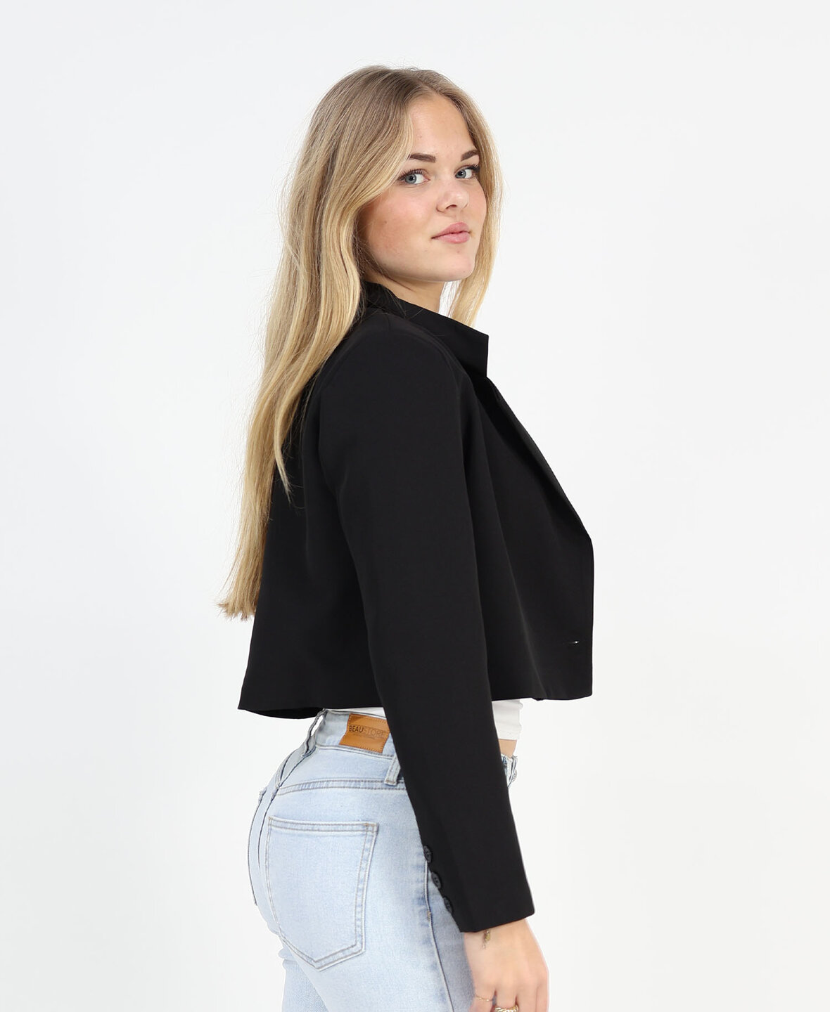 Sanne Cropped Blazer Black