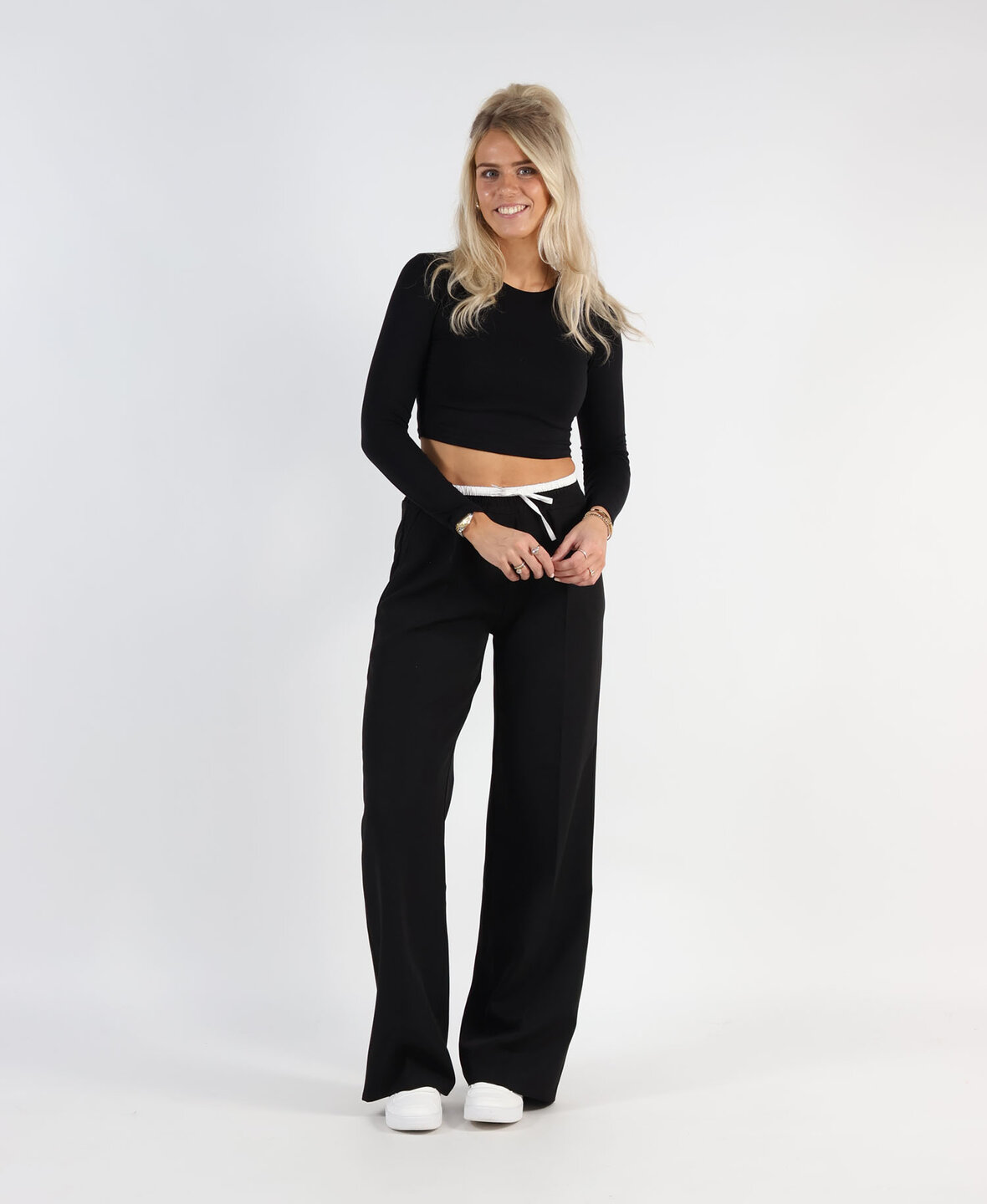 Wide Leg Boxer Pants Black (TALL)