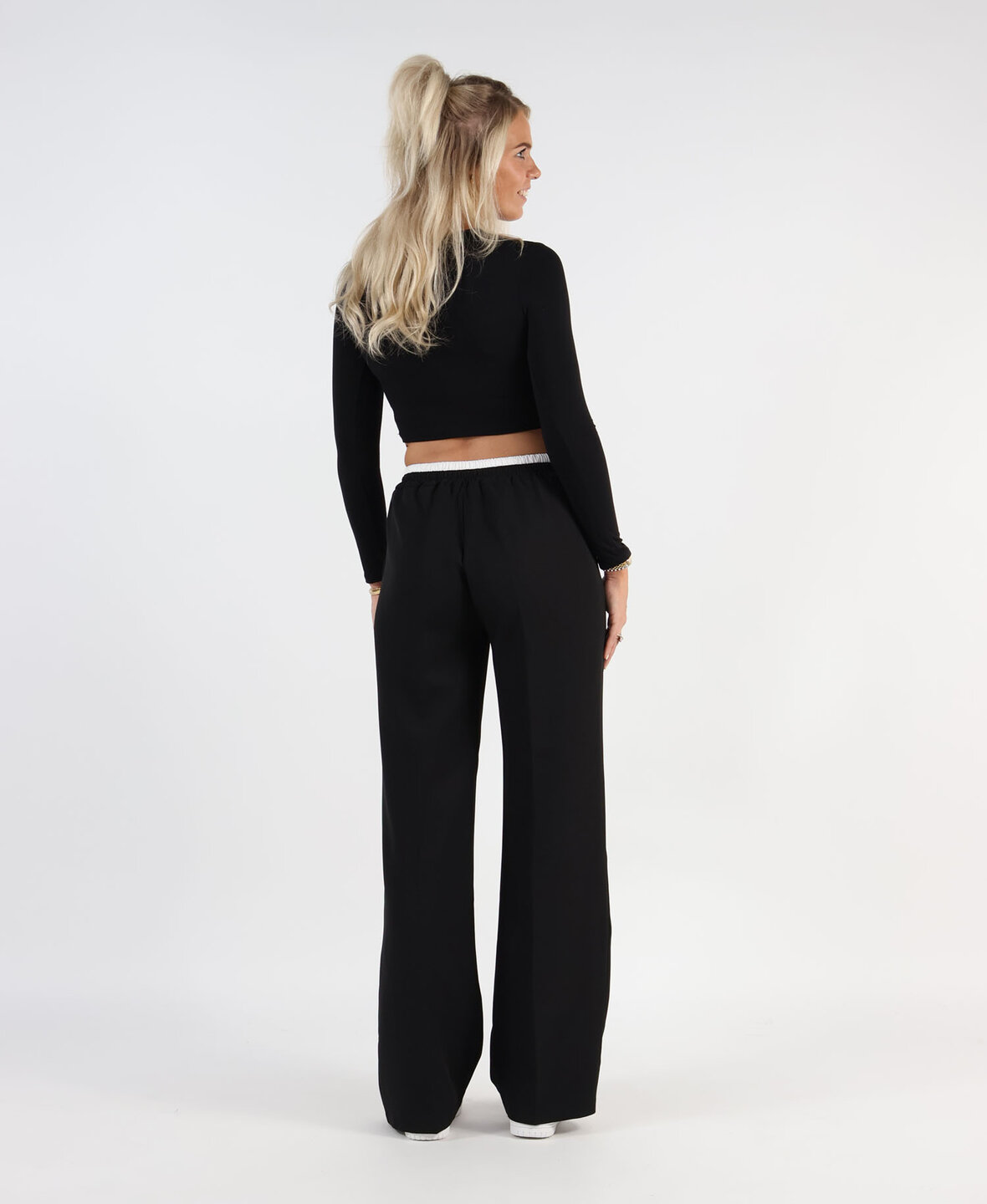 Wide Leg Boxer Pants Black (TALL)