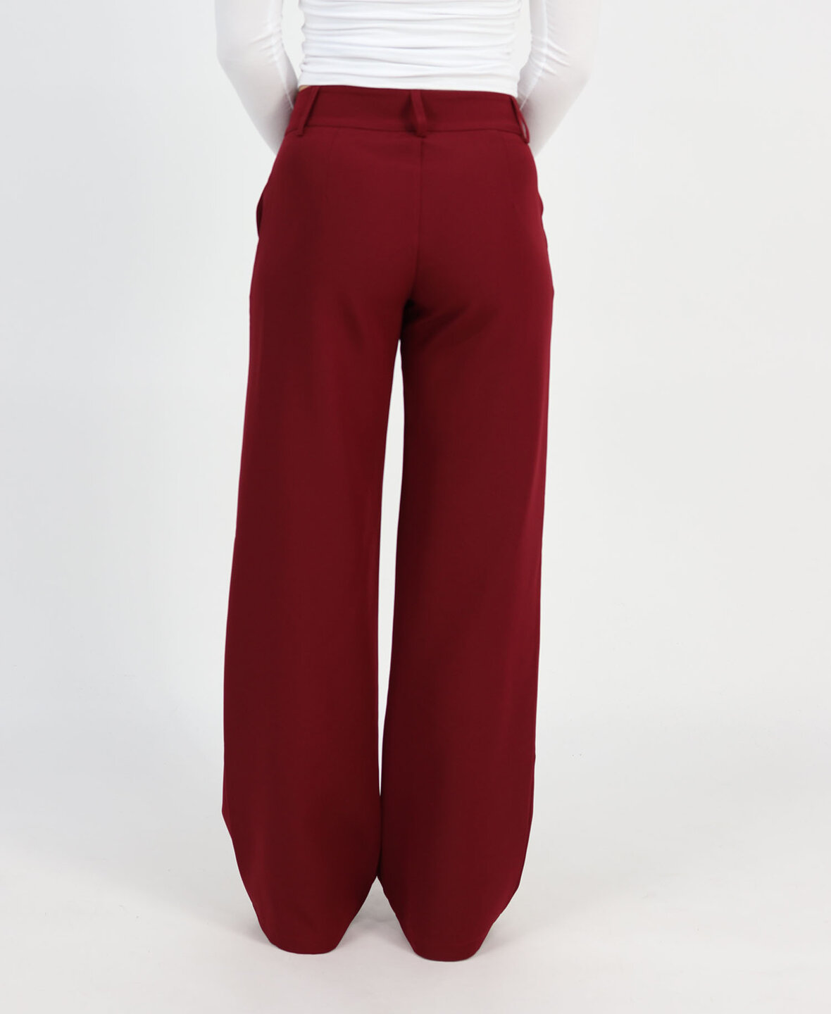 Low/Mid Waist Sanne Pants Burgundy (TALL)