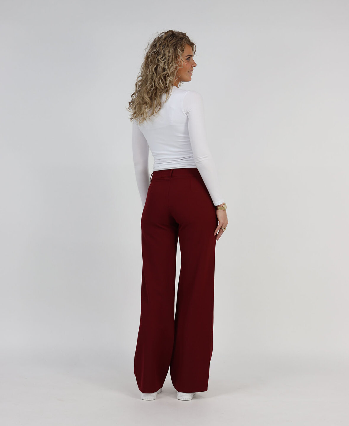 Low/Mid Waist Sanne Pants Burgundy (TALL)