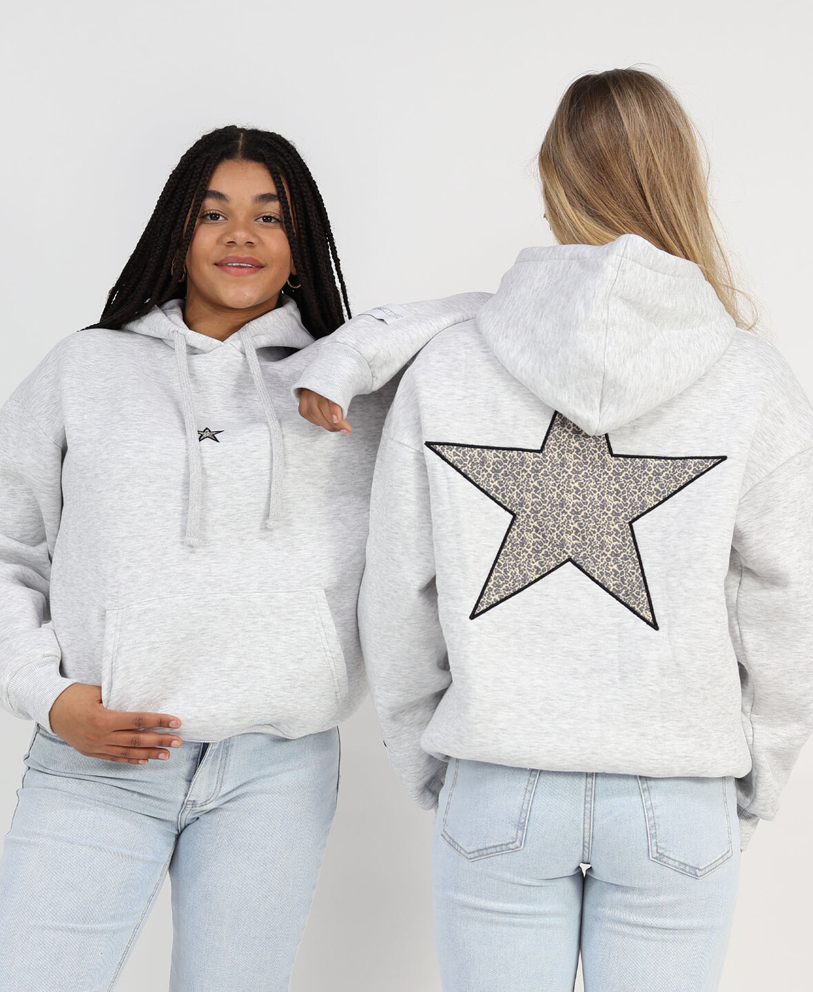 Star Hoodie Lightgrey