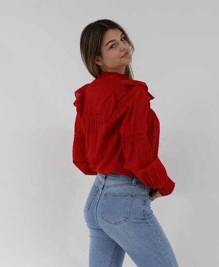 Eliva Blouse Red